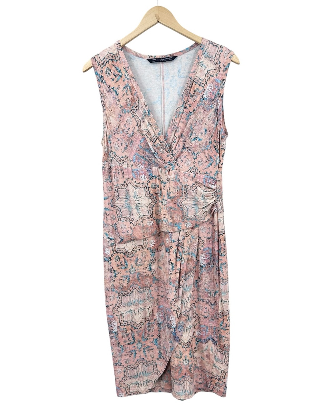 PERUVIAN CONNECTION Halcyon Dress Faux Wrap Cinched Sleeveless
